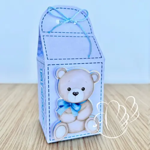Personalizados-caixinhas-cha de Bebê Ursinho Azul - 10 Itens