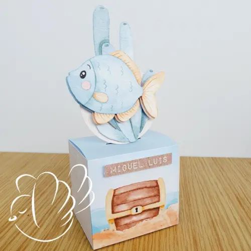 Personalizados-caixinhas-fundo do Mar - 10 Itens