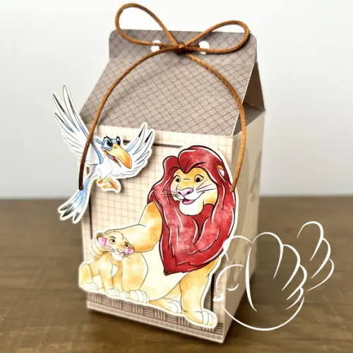 Personalizados-caixinhas-rei Leão Aquarela - 10 Itens