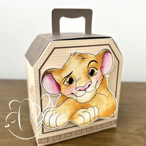 Personalizados-caixinhas-rei Leão Aquarela - 30 Itens