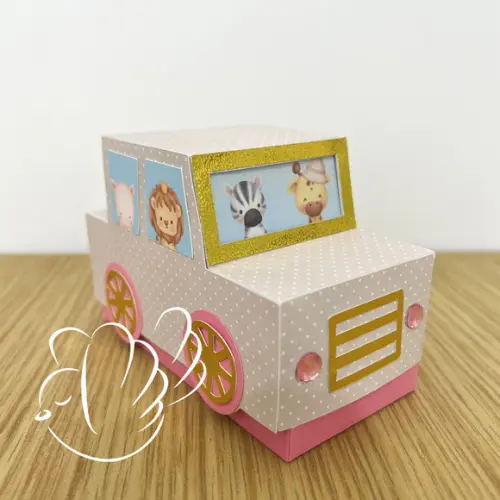 Personalizados-caixinhas-safari Rosa -10 Itens