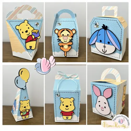 Personalizados-caixinhas-ursinho Pooh - 30 Itens