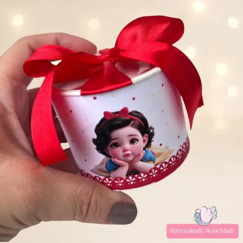 Tubolata Mini Personalizada - Branca de Neve - 15 Unidades