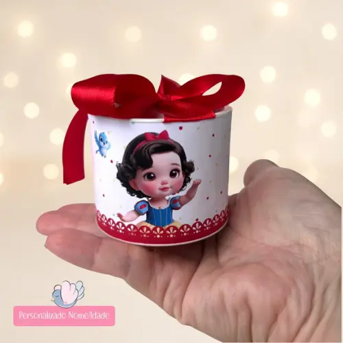 Tubolata Mini Personalizada - Branca de Neve - 10 Unidades