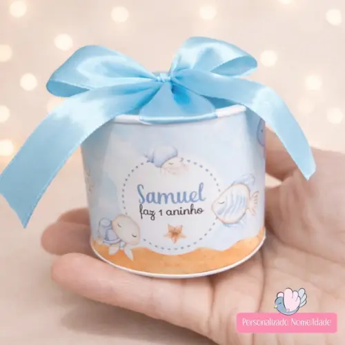 Tubolata Mini Personalizada - Fundo do Mar - 10 Unidades