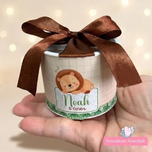 Tubolata Mini Personalizada - Leãozinho - 15 Unidades