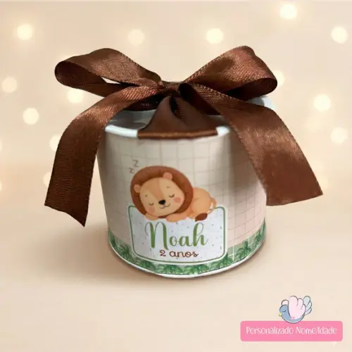 Tubolata Mini Personalizada - Leãozinho - 15 Unidades