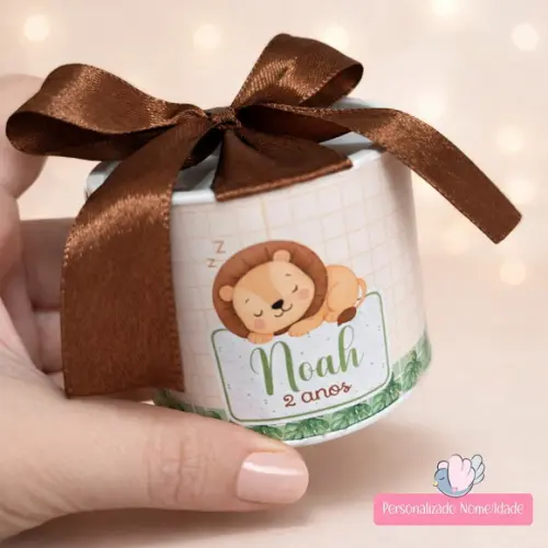 Tubolata Mini Personalizada - Leãozinho - 40 Unidades