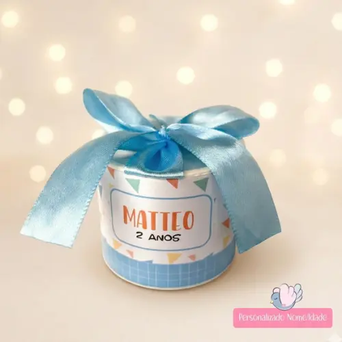 Tubolata Mini Personalizada - Três Palavrinhas - 10 Unidades