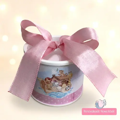 Tubolata Mini Personalizada-arca de Noé Menina-30 Unidades