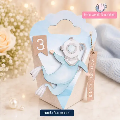 Personalizados-caixinhas-fundo do Mar - 10 Itens