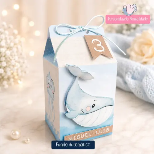 Personalizados-caixinhas-fundo do Mar - 10 Itens