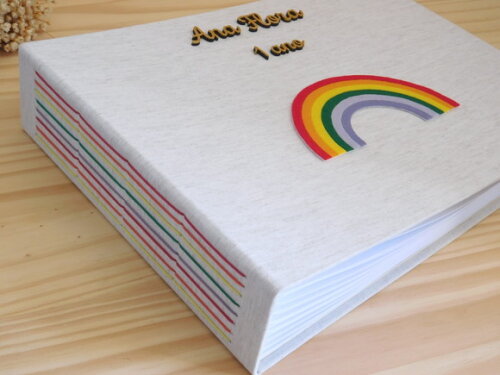 Álbum de fotos Costura Longstitch Arco Iris 1