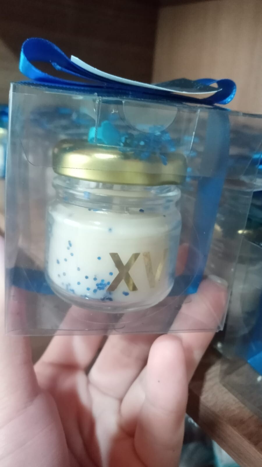 Mini velas aromáticas para lembrancinhas de 15 anos
