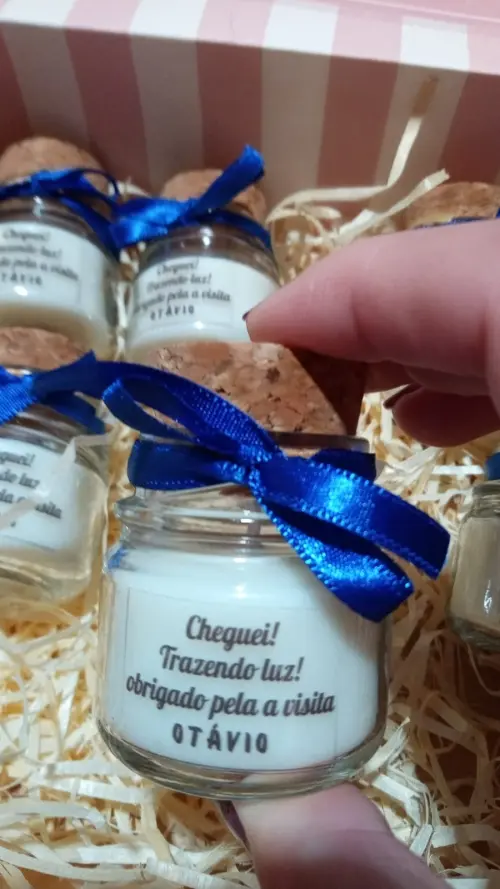 Velas Aromáticas Personalizadas para Maternidade | Lembrancinhas
