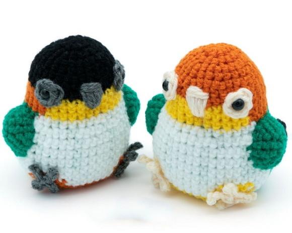 Agapornis Amigurumi Chaveiro de Crochê