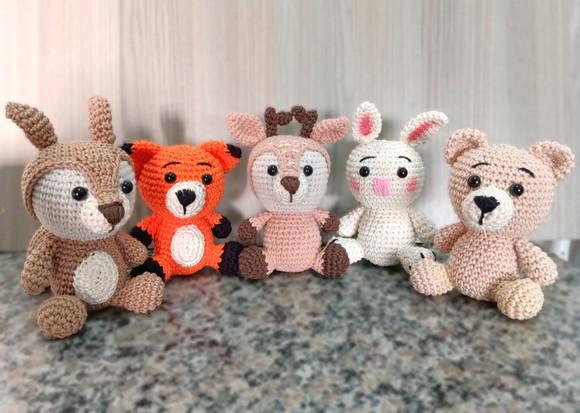 Amigurumi Animais do Bosque / Floresta (unidade)