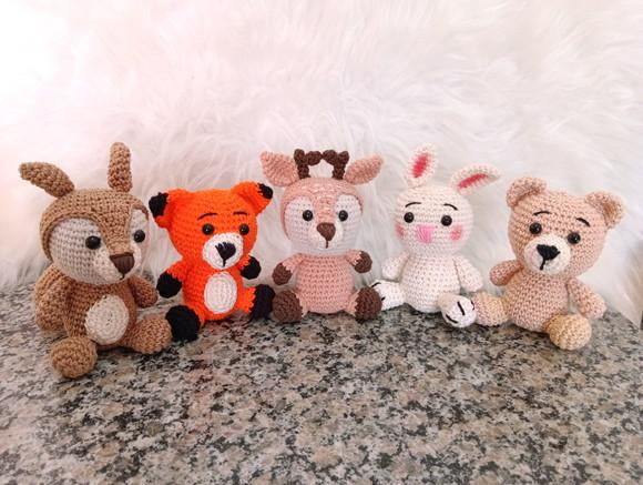 Amigurumi Animais do Bosque / Floresta (unidade)