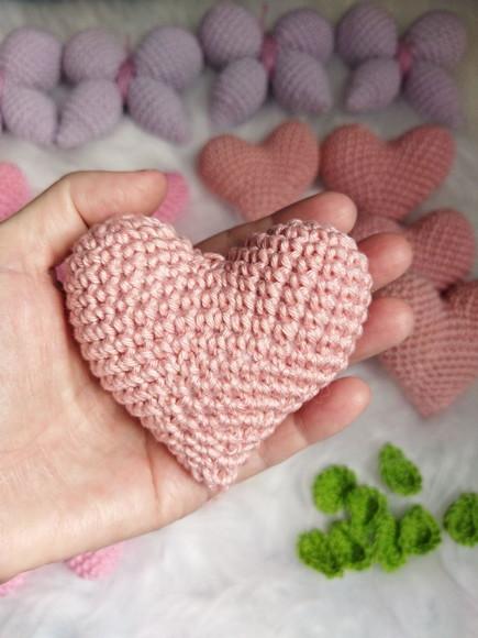 Amigurumi de Coração em Crochê (unidade)