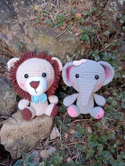 Amigurumi Safari Baby Sentados (unidade)