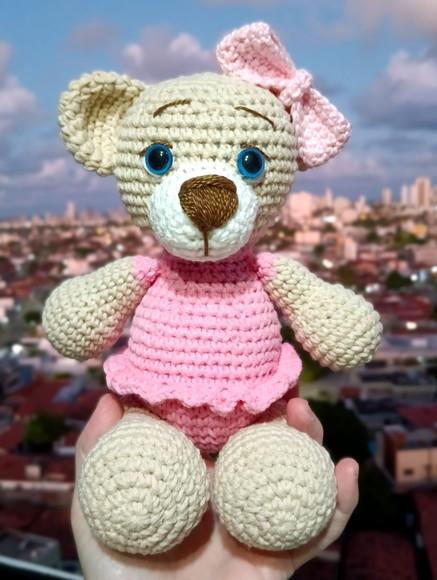 Amigurumi Ursa de Vestido (quarto de Bebê, Decoração, Crochê
