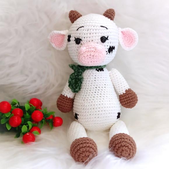 Amigurumi Vaquinha Animais da Fazenda 34 cm