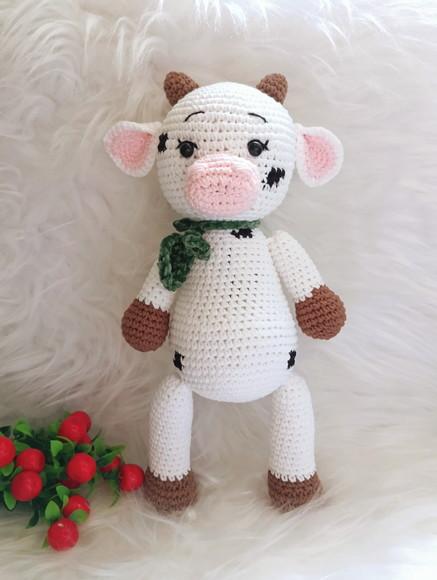 Amigurumi Vaquinha Animais da Fazenda 34 cm