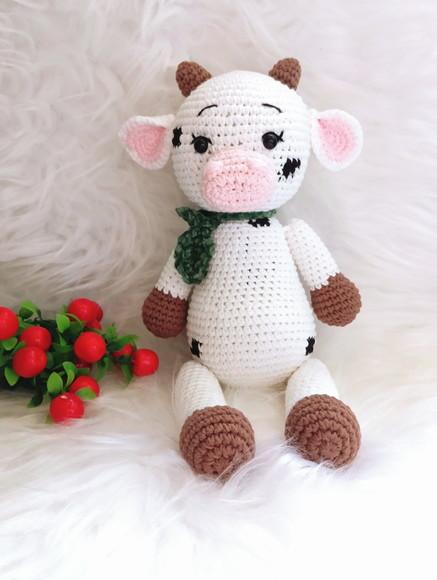 Amigurumi Vaquinha Animais da Fazenda 34 cm
