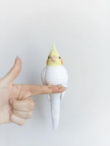 Calopsita Amigurumi Realista 28cm Personalizado (psitacídeo)