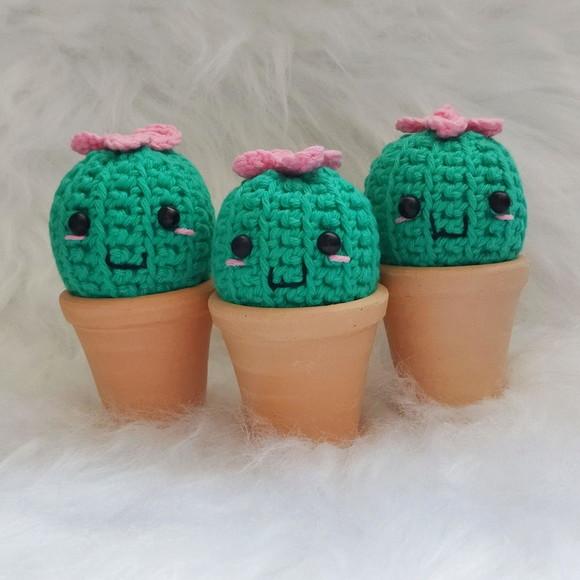 Cacto Lembrancinha Amigurumi (crochê, Maternidade Newborn)
