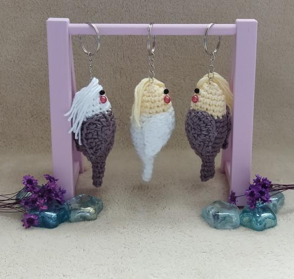 Calopsita Chaveiro Amigurumi Crochê (pet Personalizado)