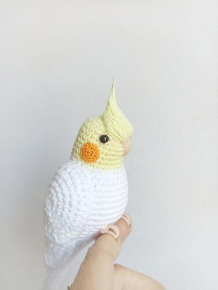 Calopsita Amigurumi Realista 28cm Personalizado (psitacídeo)
