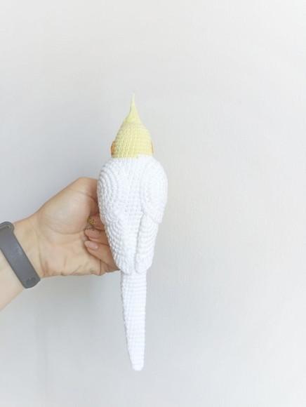 Calopsita Amigurumi Realista 28cm Personalizado (psitacídeo)