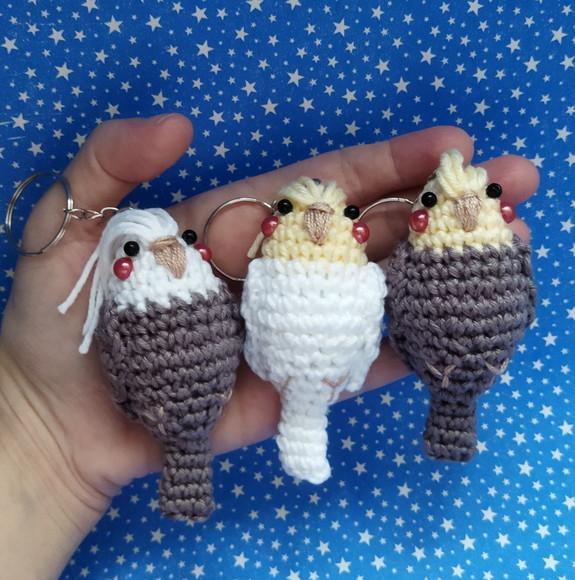 Calopsita Chaveiro Amigurumi Crochê (pet Personalizado)