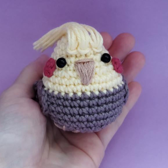 Calopsita Chaveiro Amigurumi de Crochê (pet Personalizado)