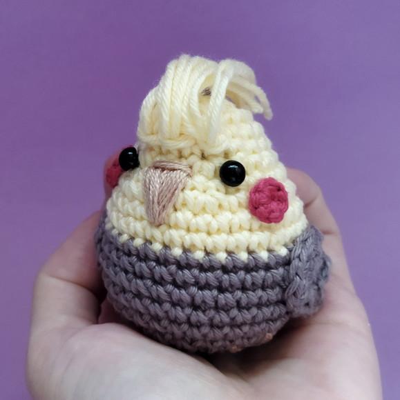 Calopsita Chaveiro Amigurumi de Crochê (pet Personalizado)