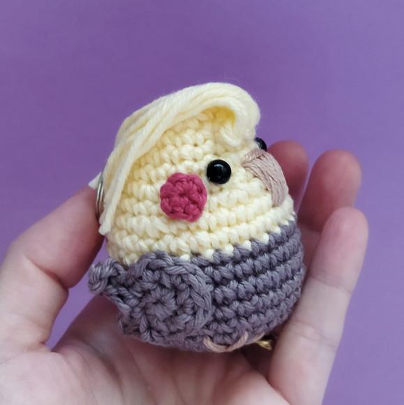 Calopsita Chaveiro Amigurumi de Crochê (pet Personalizado)