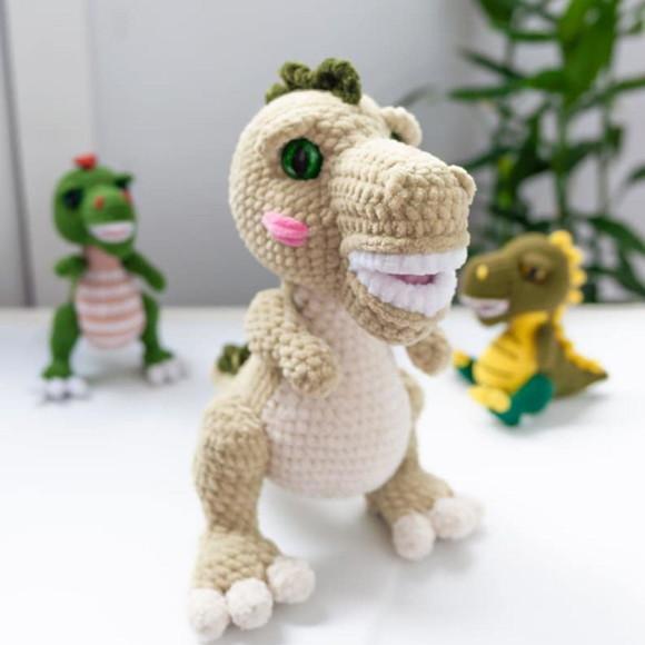 Dinossauro Amigurumi (crochê, Tiranossauro, Pré História)