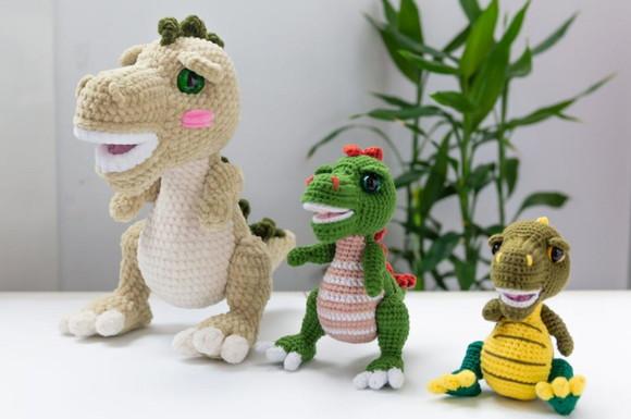 Dinossauro Amigurumi (crochê, Tiranossauro, Pré História)