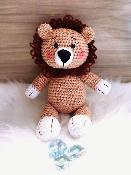 Leão Safari Amigurumi Tons Terrosos (candy Colors)