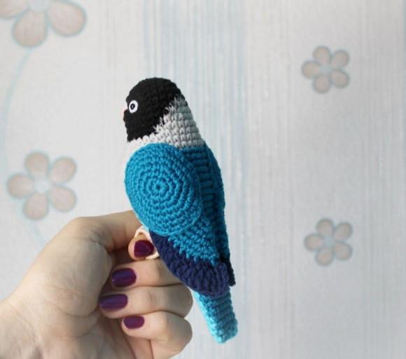 Periquito Agapornis Amigurumi de Crochê
