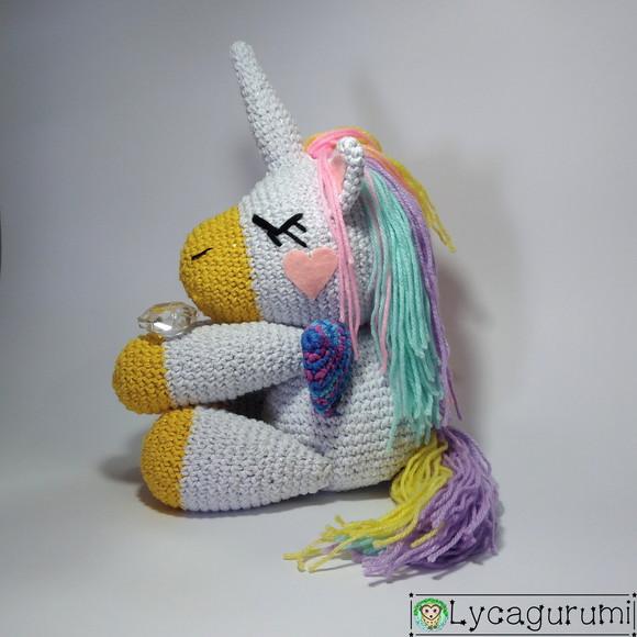 Unicórnio Dorminhoco Amigurumi De Crochê