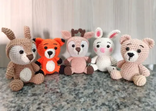 Amigurumi Animais do Bosque / Floresta (unidade)