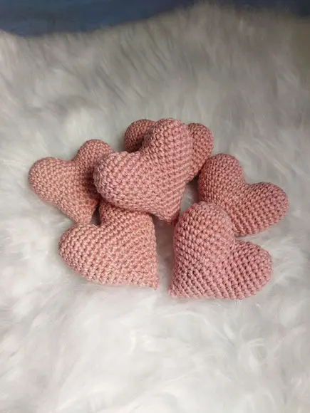 Amigurumi de Coração em Crochê (unidade)