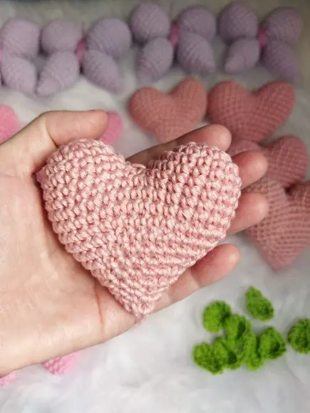 Amigurumi de Coração em Crochê (unidade)