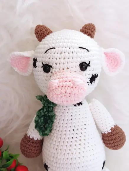 Amigurumi Vaquinha Animais da Fazenda 34 cm