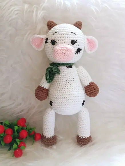 Amigurumi Vaquinha Animais da Fazenda 34 cm
