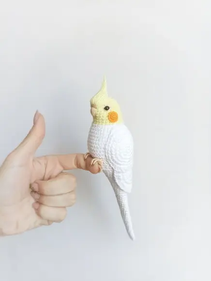 Calopsita Amigurumi Realista 28cm Personalizado (psitacídeo)