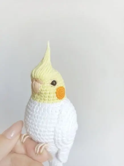 Calopsita Amigurumi Realista 28cm Personalizado (psitacídeo)