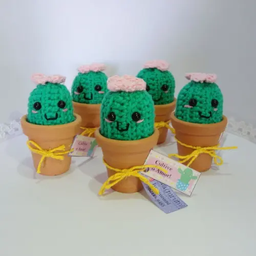 Cacto Lembrancinha Amigurumi (crochê, Maternidade Newborn)